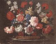 unknow artist Still life of various flowers in a wicker basket,upon a stone ledge china oil painting artist